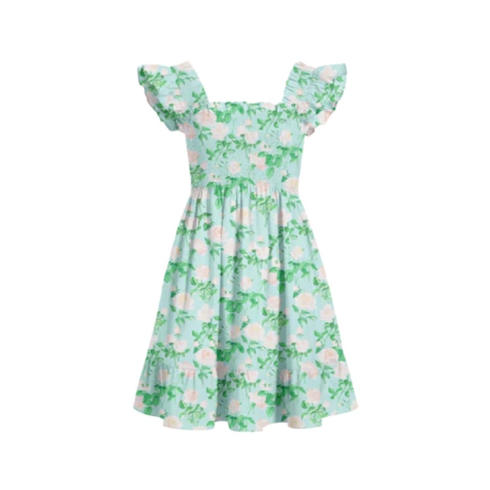 Hill House Floral Nap Dress - Blue Roses Poplin